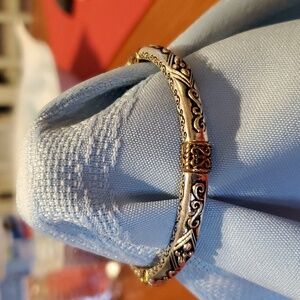 Silver and Copper Colored Metal Braclet